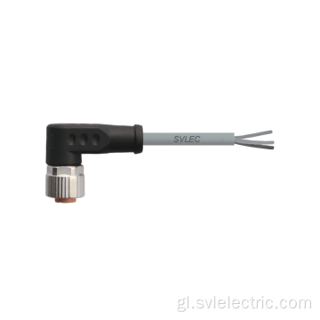 M12 Feminino Connector 3 Right Infited With Cable
